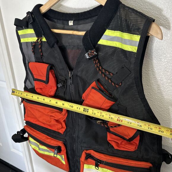 Mil-Spec Motorcycle Riding Safety Vest US Military HI VIS Orange XL - Picture 10 of 12